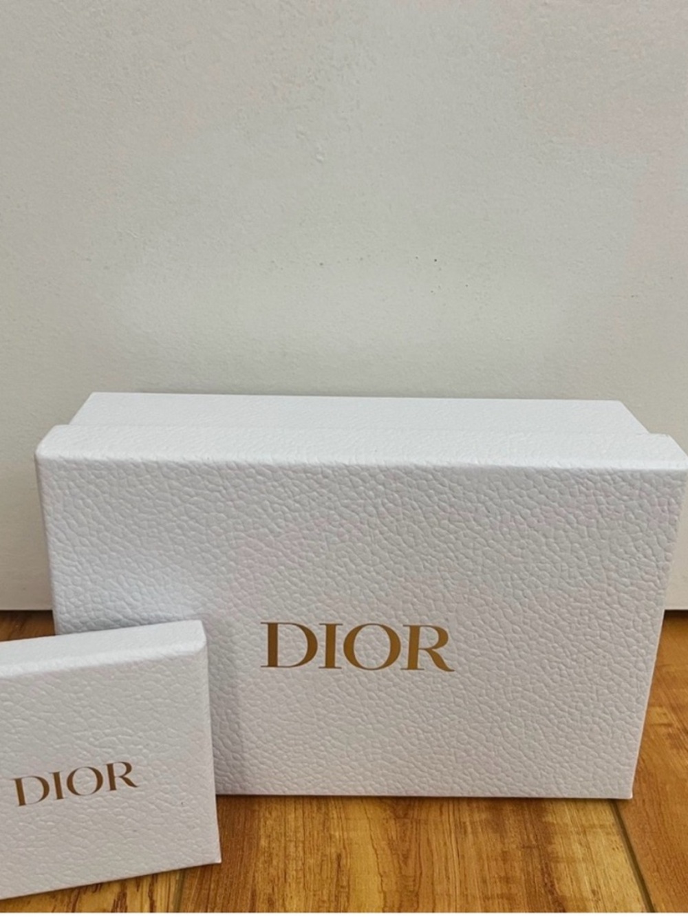 Dior White Box with Gold Logo Accent